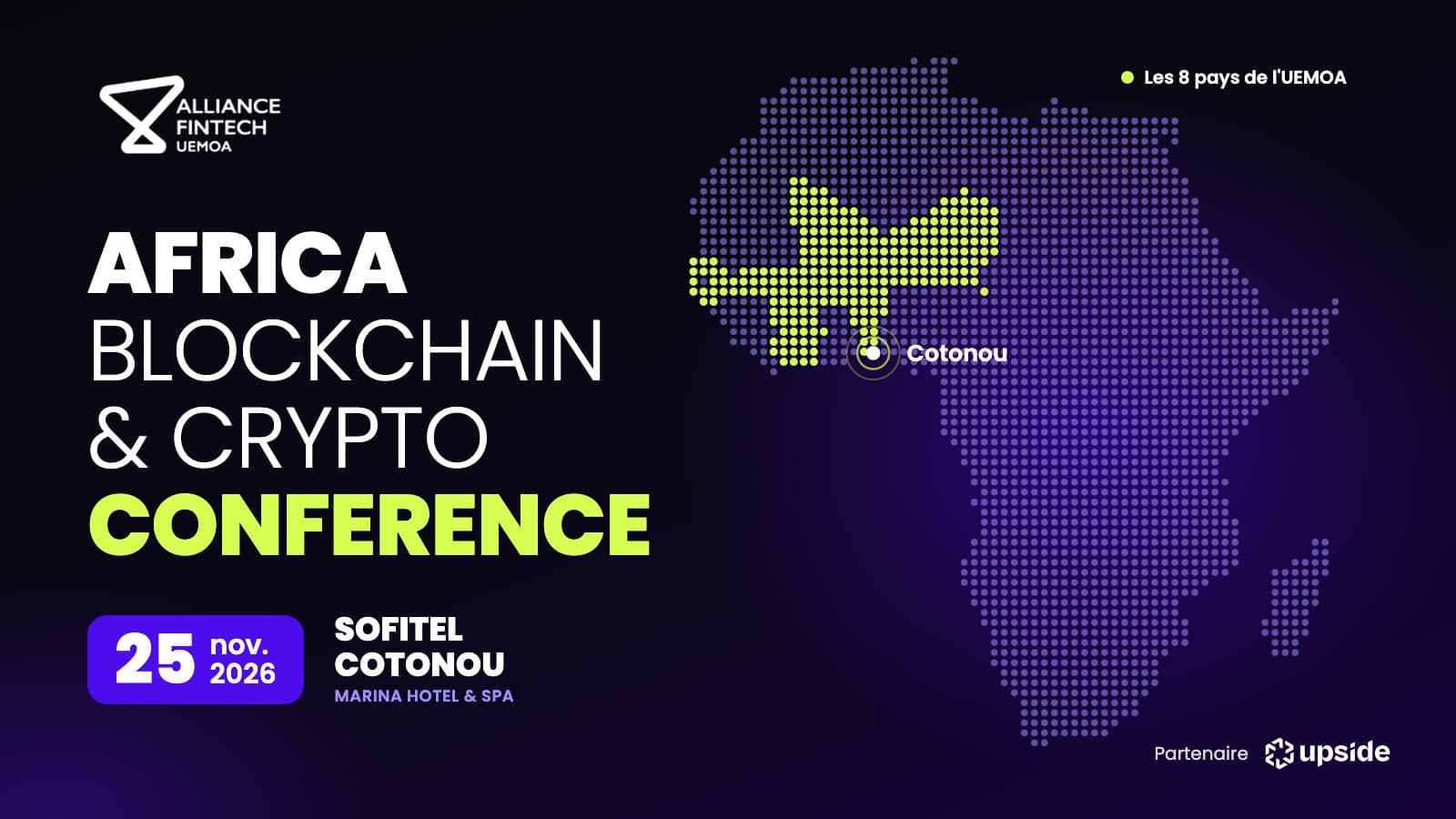 Upside, partenaire de l'Africa Blockchain & Crypto Conference 2026 à Cotonou